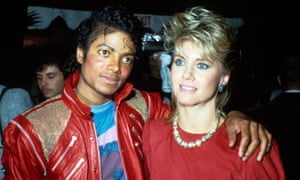 Olivia Newton John and Michael Jackson at the Dreamgirls opening night after-party at the Shubert Theatre in Century City, California on 20 March 1983