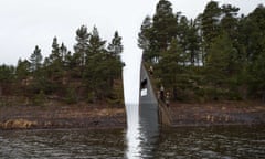 A model of Memory Wound, the winning entry for the memorial by the Swedish artist Jonas Dahlberg