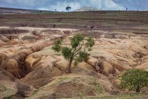 Conservation agriculture is not without its own issues. Here, the collapse of historic terraces from the colonial period has contributed to badland formation.