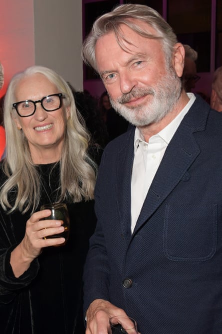 Jane Campion and Sam Neill at the London film festival premiere of The Power of the Dog, 2021.