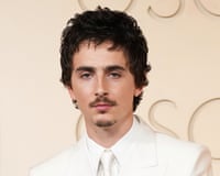 Timothée Chalamet at the Academy Awards on 15 March.