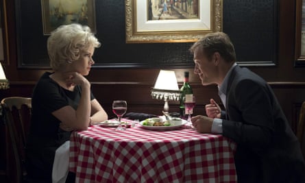 Amy Adams as Margaret Keane and Christopher Waltz as her husband Walter in the film Big Eyes.