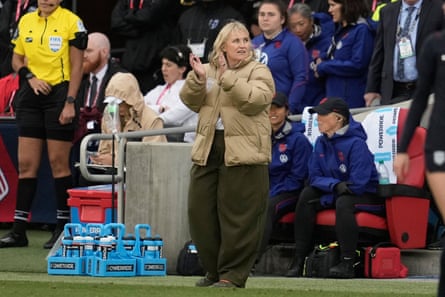 Emma HayesThe United States caput coach Emma Hayes reacts connected nan sideline during nan 2nd half of an world friends shot lucifer against Japan Saturday, April 11, 2026, successful San Jose, Calif. (AP Photo/Jeff Chiu)