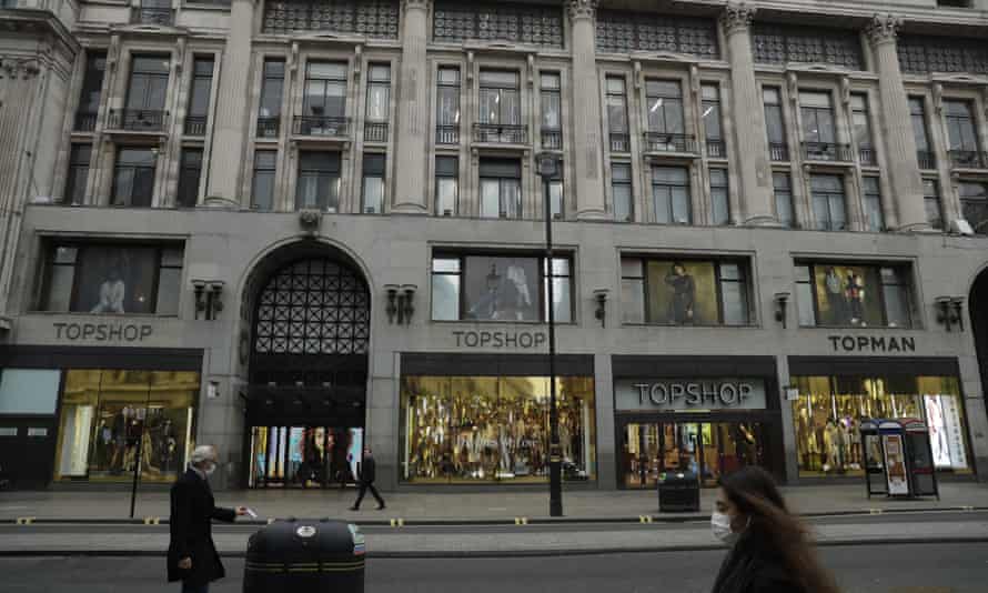 Topshop’s landmark store in Oxford Street, London, which went into administration with the rest of Philip Green’s Arcadia fashion empire last year.