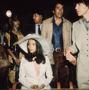 Mick and Bianca Jagger on their wedding day in 1971, with film director Roger Vadim.