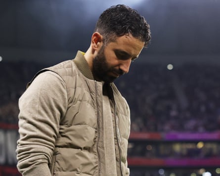 Ruben Amorim Departs Role as Head Coach of Manchester United Olympique Lyonnais v Manchester United - UEFA Europa League 2024/25 Quarter Final First Leg(FILE PHOTO) Ruben Amorim Departs Role as Head Coach of Manchester United announced on Jan 5,2026 DECINES-CHARPIEU, FRANCE - APRIL 10: Ruben Amorim, Manager of Manchester United, looks on prior to the UEFA Europa League 2024/25 Quarter Final First Leg match between Olympique Lyonnais and Manchester United at OL Stadium on April 10, 2025 in Decines-Charpieu, France. (Photo by Michael Steele/Getty Images)