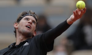 Dominic Thiem serves to Diego Schwartzman.