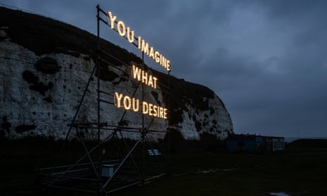 ‘It’s very deliberately facing the water’ … Nathan Coley’s You Imagine What You Desire at Newhaven.