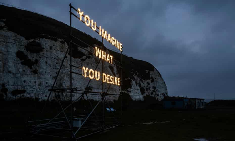 ‘It’s very deliberately facing the water’ … Nathan Coley’s You Imagine What You Desire at Newhaven.