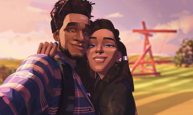 Scott Mescudi as Jabari and Jessica Williams as Meadow in Intergalactic.