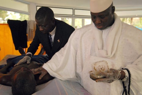 Yahya Jammeh administers his Aids ‘cure’ to Lamin Ceesay
