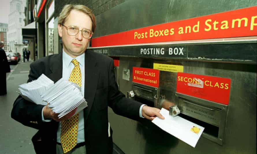 Michael Crick conducts a letter campaign to shareholders to stop the BSkyB takeover of Manchester United.
