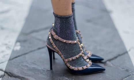 Black Glitter Look Chunky Sequin | Socks