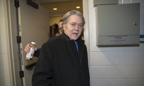 Steve Bannon, who was forced to leave a bookshop after being called “a piece of trash by a protestor