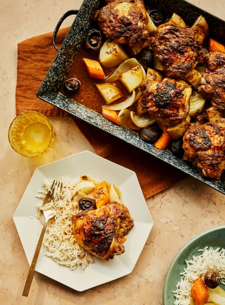 Roasted Chicken Thighs Mojo Marinade Chicken Brown Sugar Baked