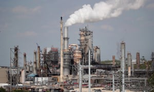 An oil refinery in Lemont, Illinois