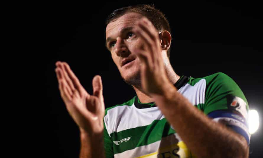 Lee Collins pictured during Yeovil’s game against Eastleigh in August 2019.