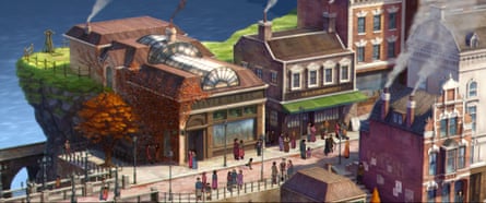 A quaint town on a clifftop