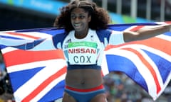 Kadeena Cox celebrates winning the T38 400m gold at Rio 2016.