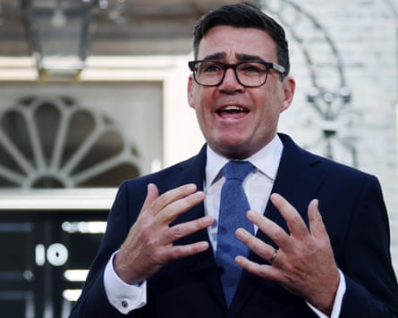 Andy Burnham gives his first speech as prime minister outside No 10