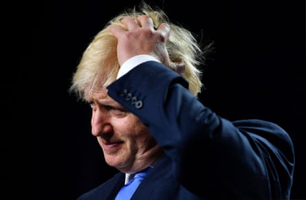 Britain’s Prime Minister Boris Johnson during a news conference at the end of the G7 summit.