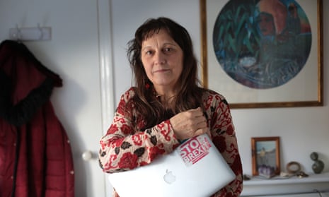 Anna Betz with her laptop