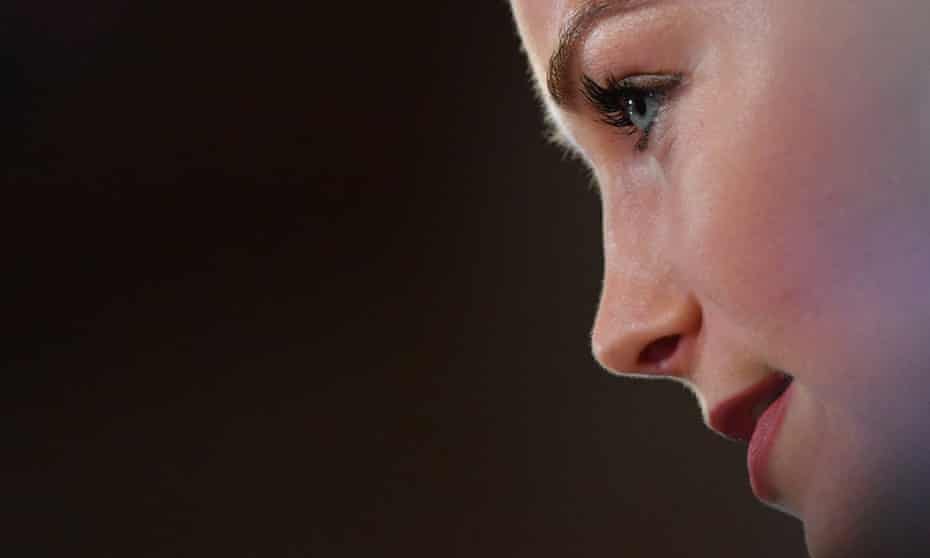Grace Tame speaking at the National Press Club on Wednesday.