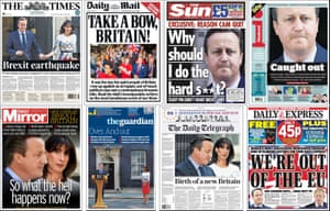 Front pages, 25 June 2016