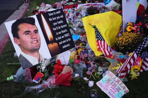 A memorial for far-right activist Charlie Kirk at Utah Valley University on 13 September 2025 in Orem, Utah.