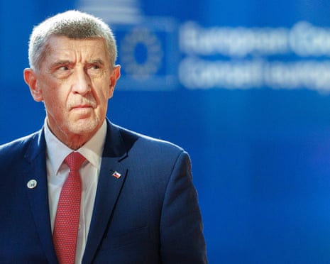 Czech Republic’s prime minister Andrej Babiš arrives at a European Council summit in Brussels, Belgium.