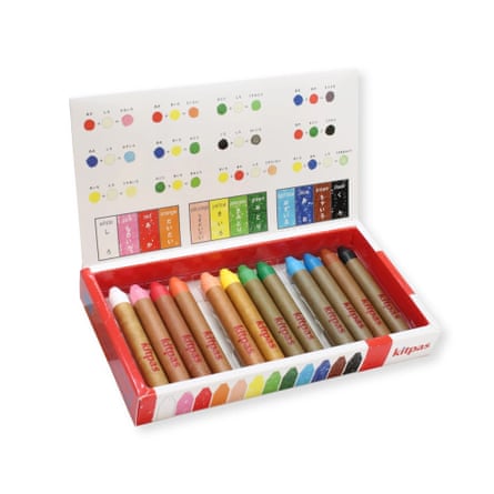 Kitpas Medium 12 Coloured Rice Wax Art Crayons