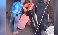 Video still of assault on Kenyan women in Beirut