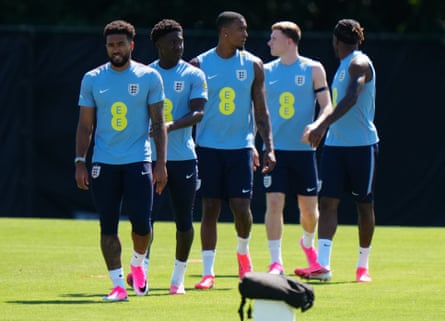 England's Reece James (left) during a training session at Swope Soccer Village