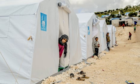 Islamic Relief provides tents in Syria in 2015.