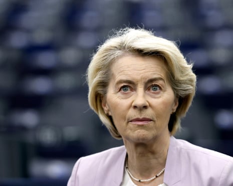 European Commission President Ursula von der Leyen attends a session of the European Parliament in Strasbourg, France.