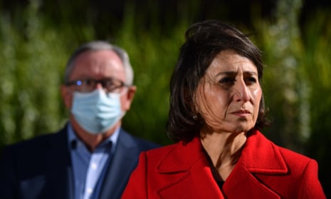 The New South Wales health minister, Brad Hazzard, and the premier, Gladys Berejiklian, who has flagged the possibility of greater restrictions