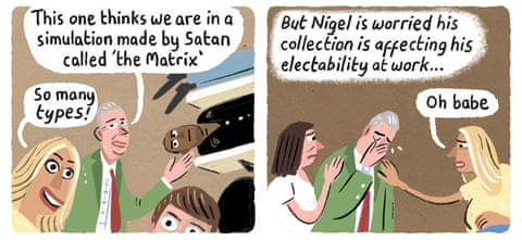 Stephen Collins cartoon involving Nigel Farage and Stacey Soloman, panel 5