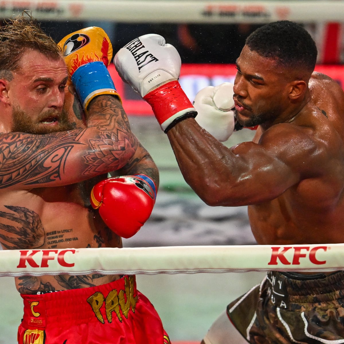 Anthony Joshua knocks out Jake Paul in sixth round of heavyweight fight – as it happened | Boxing | The Guardian