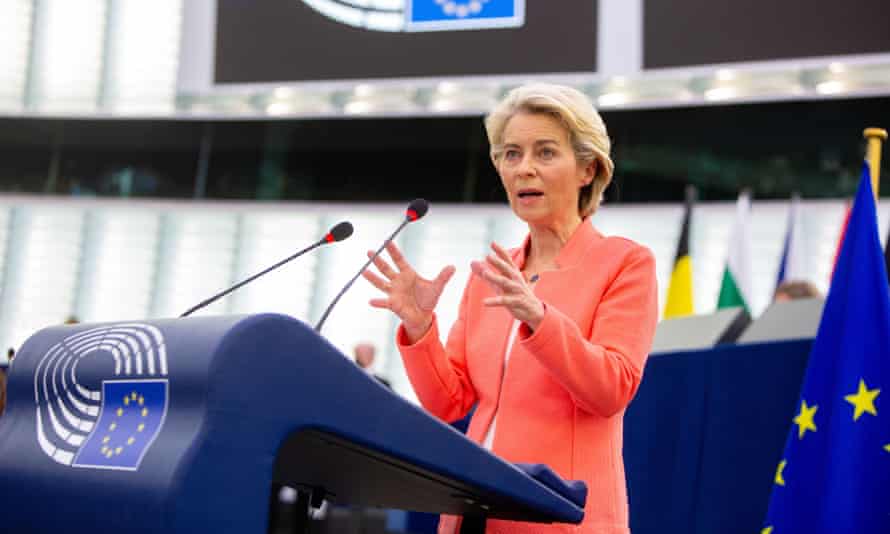 European Commission president Ursula von der Leyen delivers her second state of the union speech before the European parliament in September.