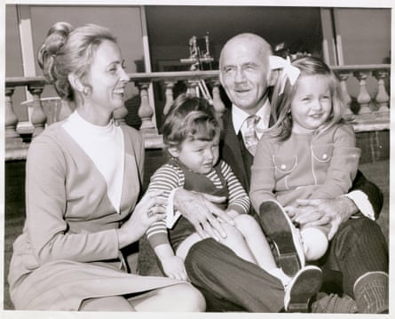 Julian McMahon (second from left) with his father Sir William “Billy” McMahon, Australian prime minister from 1971-72, his mother Lady Sonia McMahon, and his sister Melinda.