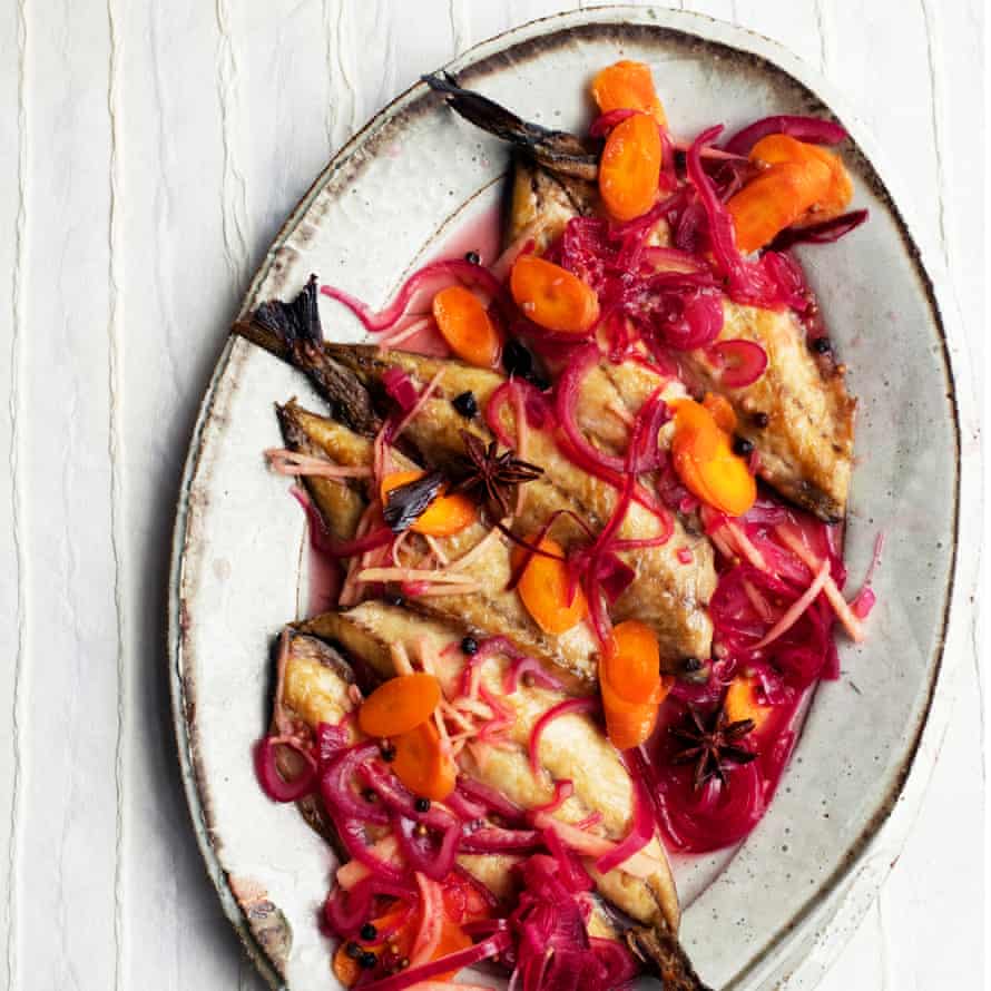 Marinated mackerel.