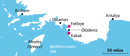 Turkey Lycia map
