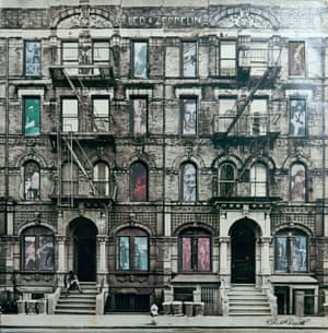 Led Zeppelin – Physical Grafitti, Swan Song, 1975, by Elliott Erwitt (design by AGI/Mike Doud/Peter Corriston) The cover shows two New York tenement buildings at 96 and 98 St Marks Place in the East Village. The buildings are five storeys high, but the fourth floor was removed from the photograph to fit the square format of the sleeve. The concept was highly influenced by the sleeve of a 1973 José Feliciano album, Compartments, which features a two-storey brownstone building with images of Feliciano in the windows. [This caption was amended on 20 April 2022 to correct the address.]