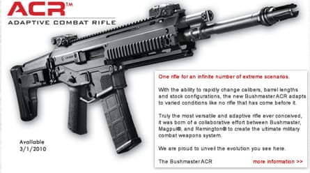An advertisement for the Bushmaster Adaptive Combat Rifle.