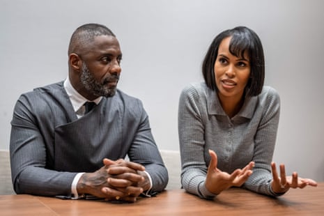 Idris Elba and Sabrina Dhowre Elba at the World Economic Forum annual meeting.