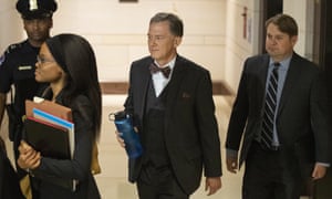 George Kent, a deputy assistant secretary of state, second from right, arrives to appear before a joint session of House committees considering possible impeachment of Donald Trump.