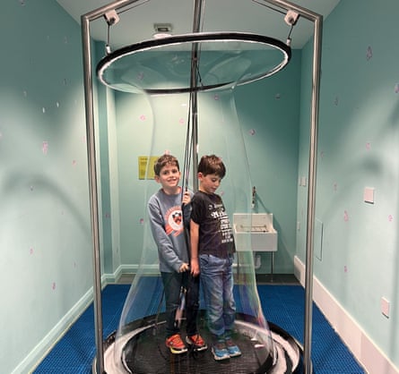 Boys in the bubble at MathsWorld London