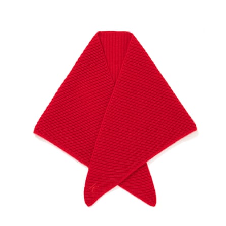 Red Kiltane knitted cashmere neck tie