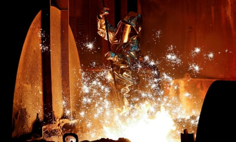 A steel worker in Germany