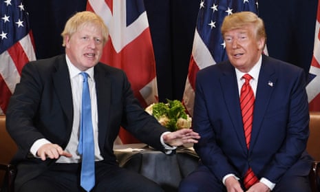 Boris Johnson and Donald Trump at the UN general assembly. Neither is noted for consistency of opinion.